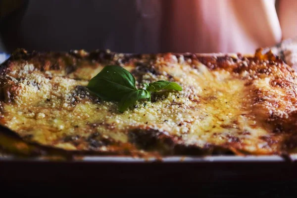 Homemade Lasagna Food Photography Recipe Idea — Stock Photo, Image