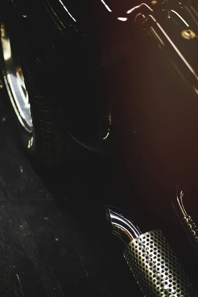 Винтажный Черный Турбо Автомобиль — стоковое фото