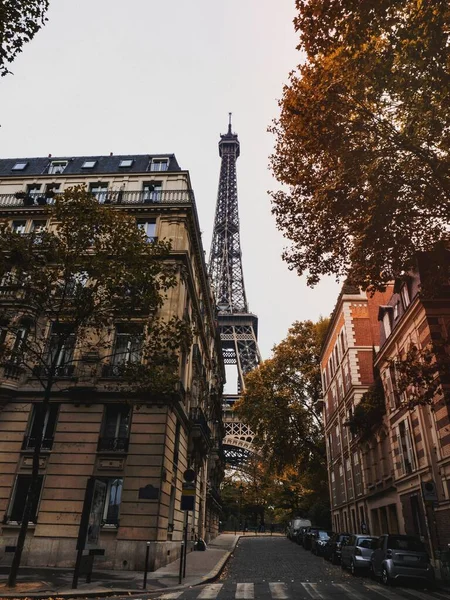 Άποψη Του Πύργου Του Άιφελ Από Κέντρο Του Παρισιού Γαλλία — Φωτογραφία Αρχείου
