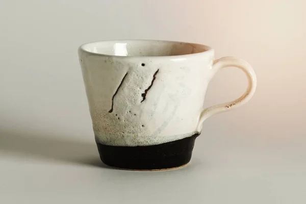 Rustikale Weiße Kaffeetasse Design Ressource — Stockfoto