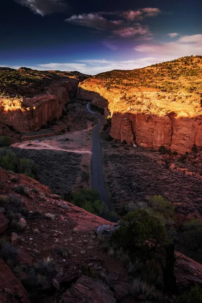Ein Burr Trail Beginnt Boulder Und Schlängelt Sich Über Meilen — Stockfoto