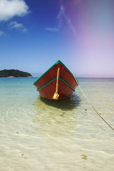 Barco Pela Praia — Fotografia de Stock