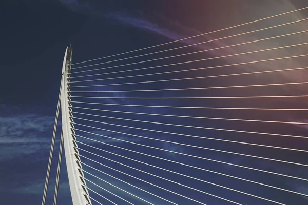 Gros Plan Fil Pont Suspendu — Photo