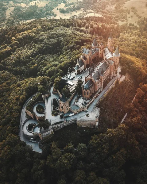 Vista Aérea Castelo Hohenzollern Alemanha — Fotografia de Stock
