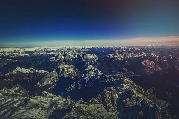 Вид Воздуха Горы — стоковое фото