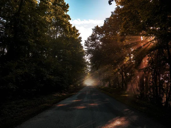 Вид Блакитний Хребет Парквей Сонячним Світлом — стокове фото