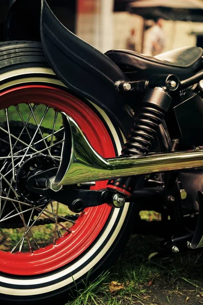 Zbliżenie Opony Motocyklowej — Zdjęcie stockowe