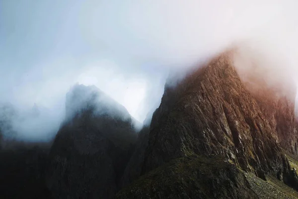 Вид Туманну Гору Кросанесфел Ісландії — стокове фото