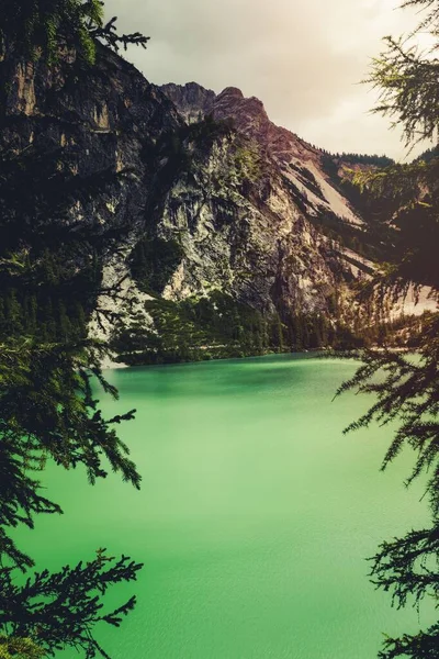 Pragser Wildsee Italien — Stockfoto