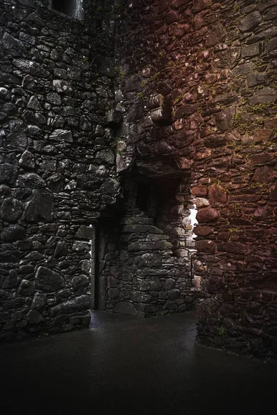 Rocky Wall Kilchurn Castle Scozia — Foto Stock
