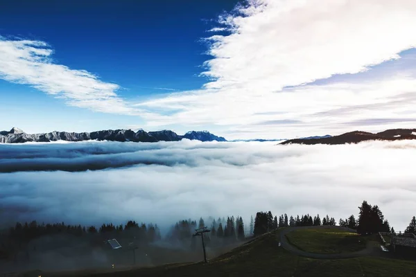 Manta Nubes Sobre Salzburger Land Austria — Foto de Stock