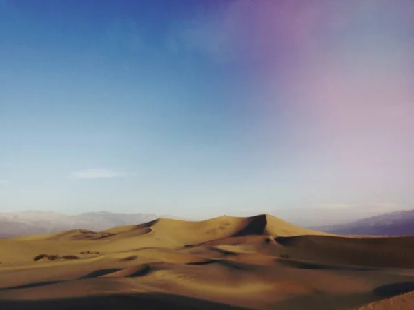 Mesquite Düz Kum Tepeleri Ölüm Vadisi Kaliforniya Abd — Stok fotoğraf