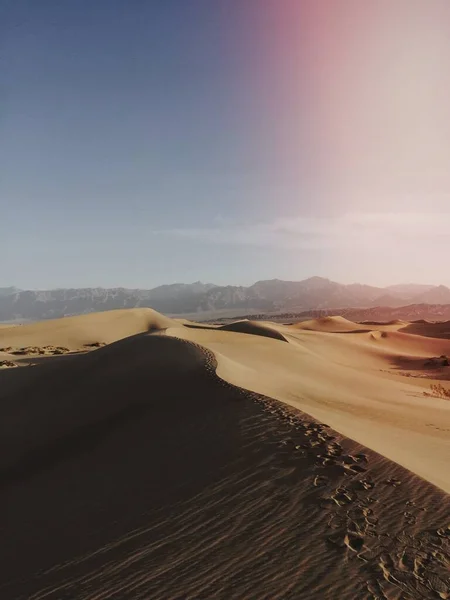 Плоскі Піщані Дюни Долина Смерті Каліфорнія Єднані Держави — стокове фото