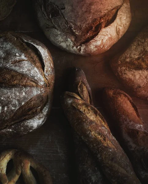 Zelfgemaakt Zuurdesem Brood Voedsel Fotografie Recept Idee — Stockfoto