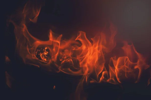 Brandend Vuur Een Open Haard — Stockfoto