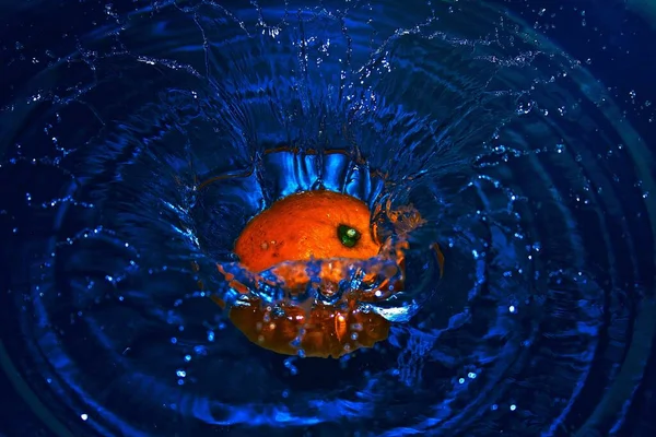 Egy Kép Orange Splash Ről — Stock Fotó
