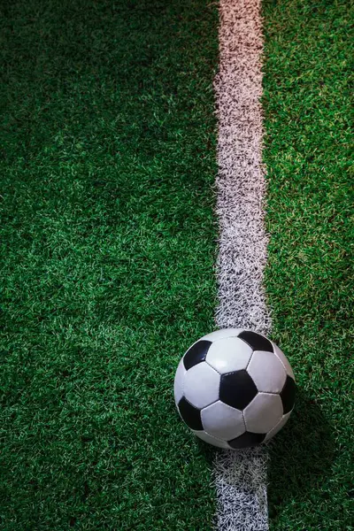 Soccer Field Soccer Ball Line — Stock Photo, Image