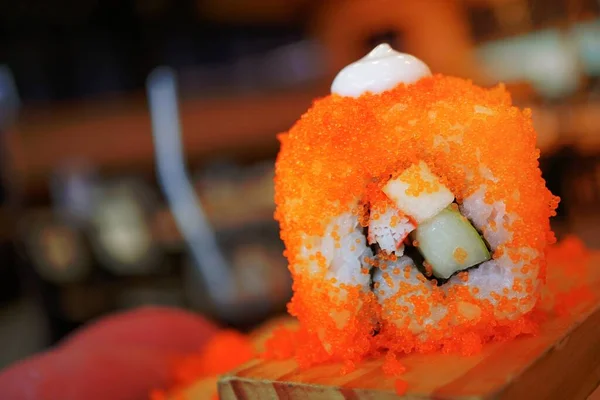 California Roll Sushi Comida Japonesa Bola Arroz — Foto de Stock