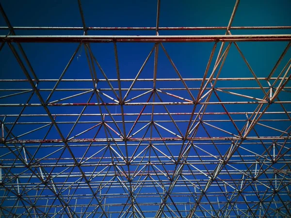 Abstract Metal Construction Blue Sky — Stock Photo, Image