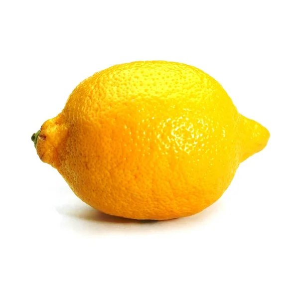 柠檬与白底的对比 — 图库照片