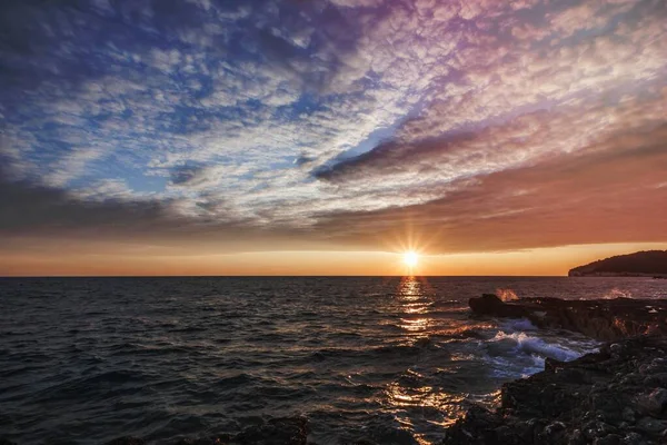 Black Rock Sea Sunset — Stock Photo, Image