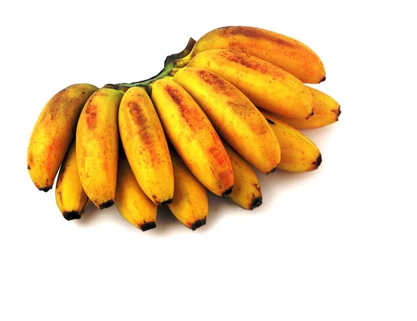 Bananas Sobre Fundo Branco — Fotografia de Stock