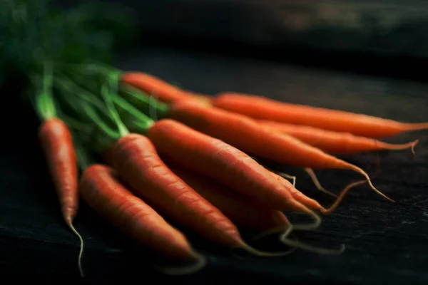 Aliments Carottes Produits Santé Légumes Frais Orange Cultures — Photo