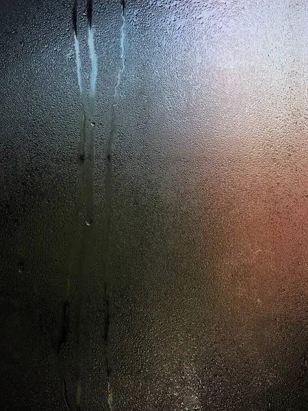 Painel Vidro Transparente Com Gotas Água — Fotografia de Stock