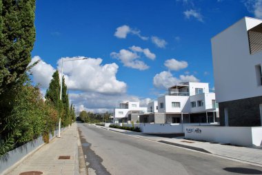 modern architecture in the town of the mediterranean sea