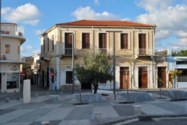 Kamu meydanı ve Kıbrıs 'ta antik bir ev