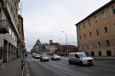 street view of the city of Budapest