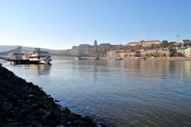 Macaristan 'ın eski Budapeşte kentinin manzarası