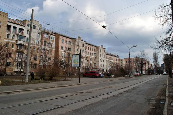 Straatbeeld Van Stad Kiev — Stockfoto