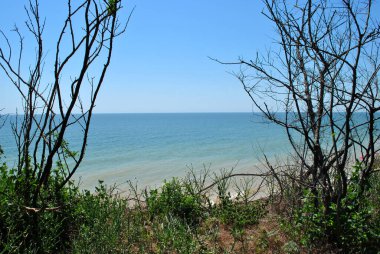 Deniz kıyısının güzel manzarası