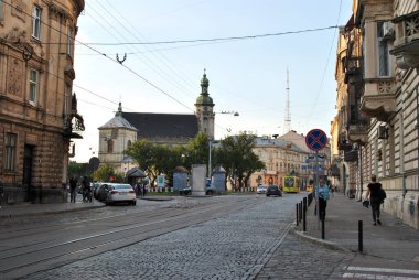 Lviv, Ukrayna 'da eski bir meydan