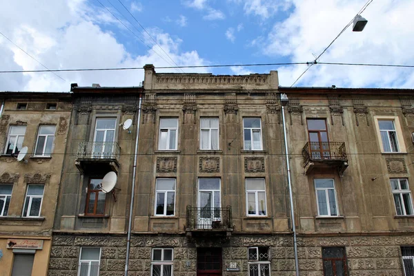 Gammal Byggnad Staden Lviv — Stockfoto
