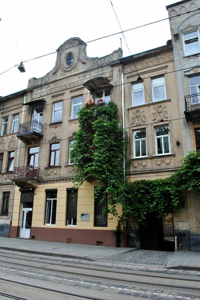 Utcára Néző Város Iviv — Stock Fotó