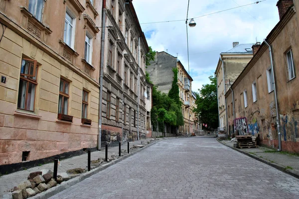 利沃夫市的街景 — 图库照片