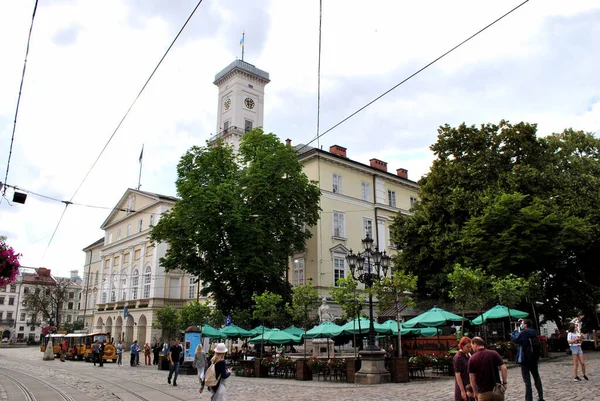 Pohled Ulice Město Iviv — Stock fotografie