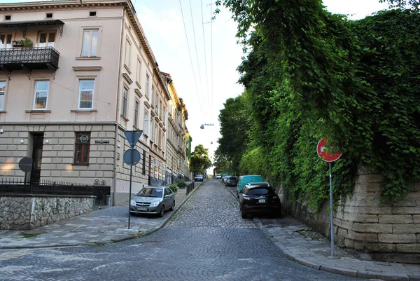Vista Calle Ciudad Lviv —  Fotos de Stock