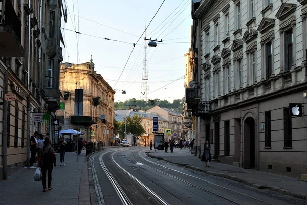 Vista Rua Cidade Kiev — Fotografia de Stock