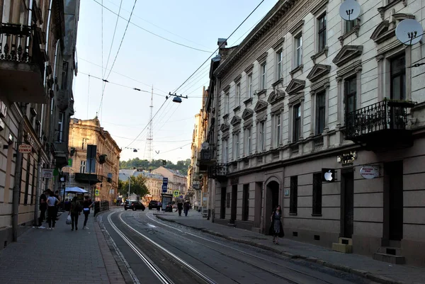 Straatbeeld Van Stad Lviv — Stockfoto