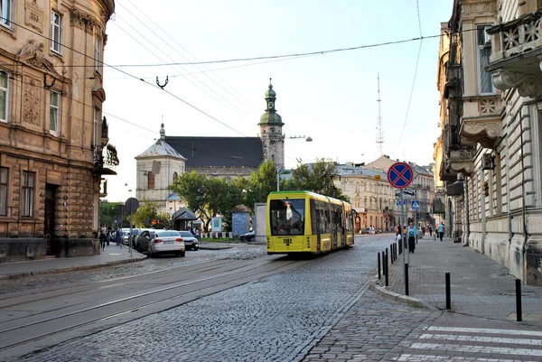 Viejo Tranvía Ciudad Lviv —  Fotos de Stock