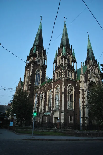 Ogromna Katedra Lwowie Ukraina — Zdjęcie stockowe
