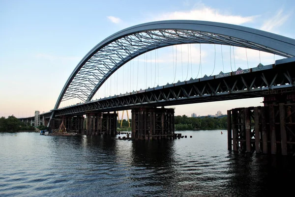 Мост Через Реку Городе Киеве — стоковое фото