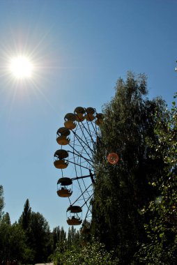 Parktaki dönme dolap.