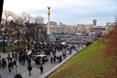 Kyiv, Ukrayna 'da gösteri
