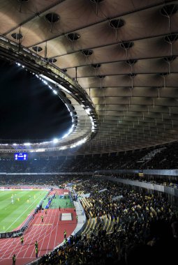 Işık olimpiyatı stadyumlu futbol stadyumu.
