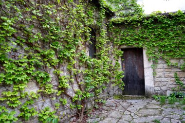 Evin eski ahşap kapısı.