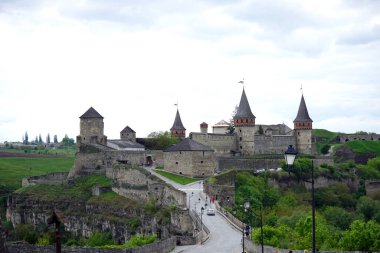 Kadim ortaçağ Kamyanet-Podilsky kalesi